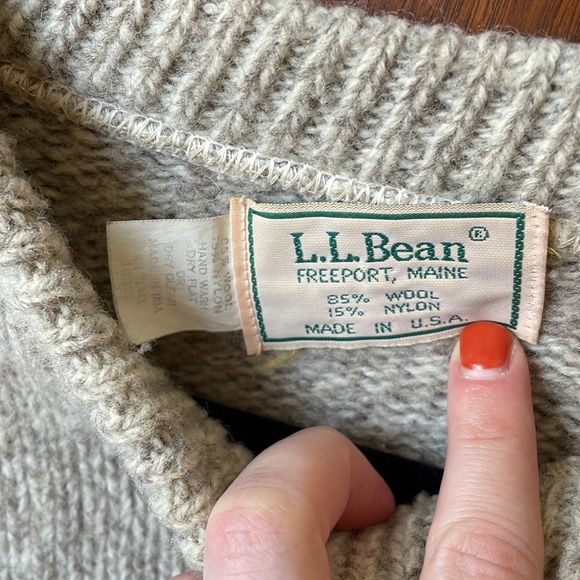 LL Bean Wool Gray Sweater - Picture 3 of 7